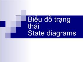 Bài giảng Phân tích thiết kế hướng đối tượng - Biểu đồ trạng thái (State Diagrams)
