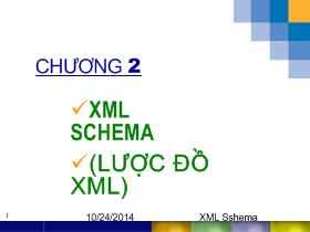 Bài giảng XML - Chương 2: XML Schema (Lược đồ XML)