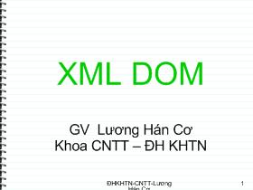 Bài giảng XML DOM - Lương Hán Cơ