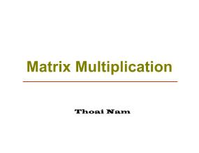 Parallel Processing & Distributed Systems - Chapter 10: Matrix Multiplication