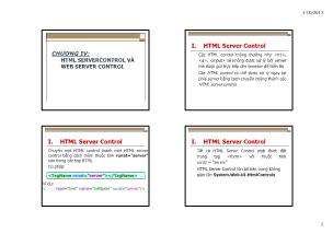 Bài giảng HTML Server Control và Web Server Control