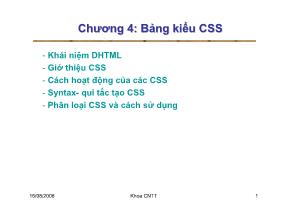 Bảng kiểu CSS