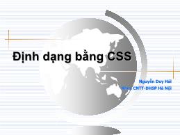 Định dạng bằng CSS