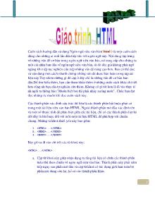 Giáo trình HTML