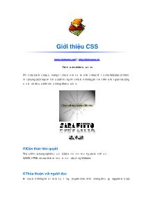 Giới thiệu CSS