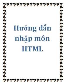 Hướng dẫn nhập môn HTML