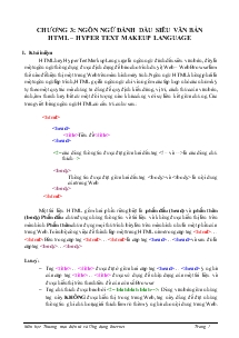Ngôn ngữ đánh dấu siêu văn bản HTML - Hyper Text Makeup Language