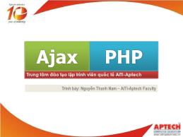 Bài giảng Ajax - PHP