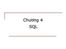 Bài giảng CSDL - Chương 4: SQL