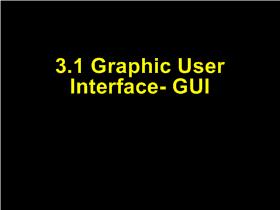 Bài giảng Graphic User Interface (GUI)