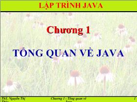 Bài giảng Lập trình Java - Chương 1: Tổng quan về Java