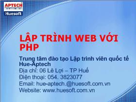 Bài giảng Lập trình Web với PHP