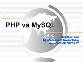 Bài giảng PHP và MySQL