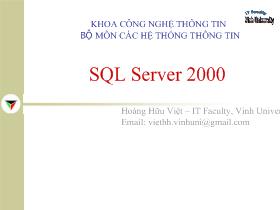 Bài giảng SQL Server 2000