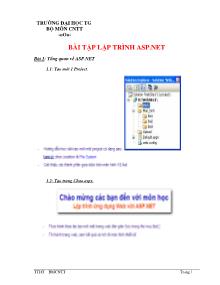 Bài tập lập trình ASP.NET