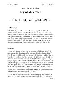 Báo cáo Thực hành mạng máy tính - Tìm hiểu về Web PHP