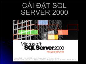 Cài đặt SQL Server 2000