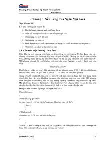 Core Java - Chương 3: Nền tảng của ngôn ngữ Java