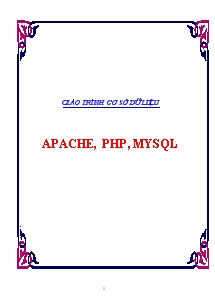 Giáo trình Cơ sở dữ liệu Apache, PHP, MySQL