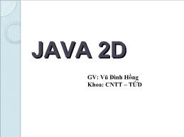 Giáo trình Java 2D