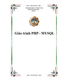 Giáo trình PHP - MySQL