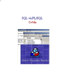 Giáo trình SQL và PL/SQL cơ bản