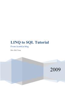 Hướng dẫn LINQ to SQL