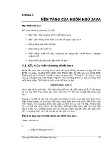 Kỹ thuật lập trình Java căn bản - Chương 3: Nền tảng của ngôn ngữ Java