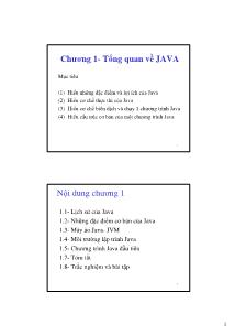 Lập trình Java - Chương 1: Tổng quan về Java