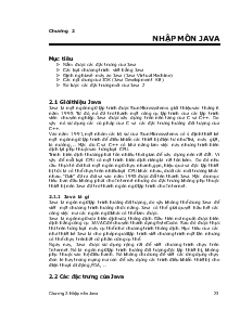 Lập trình Java cơ bản - Chương 2: Nhập môn Java