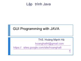 Lập trình Java - GUI Programming with Java