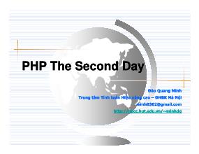 Lập trình PHP - Chương 2_Làm quen với PHP (tiếp)