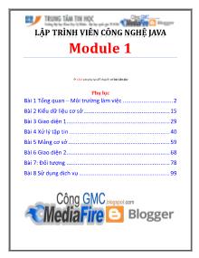 Lập trình viên công nghệ Java - Module 1