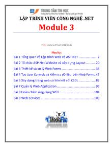Lập trình viên công nghệ .NET - Module 3
