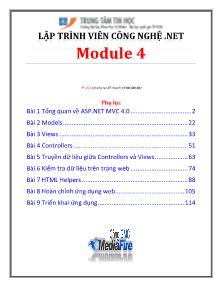 Lập trình viên công nghệ .NET - Module 4