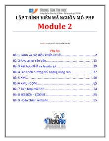 Lập trình viên mã nguồn mở PHP - Module 2