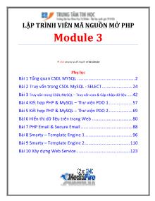 Lập trình viên mã nguồn mở PHP - Module 3