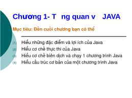 Lập trình với Java - Chương 1: Tổng quan về Java