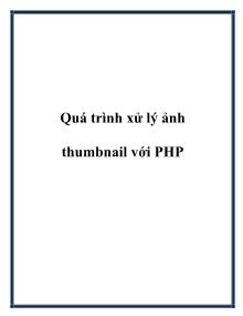 Quá trình xử lý ảnh thumbnail với PHP