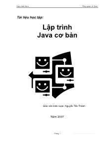 Tài liệu học tập Lập trình Java cơ bản