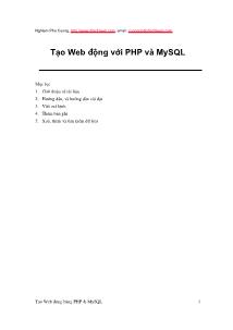 Tạo Web động với PHP và MySQL