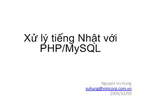 Xử lý tiếng Nhật với PHP MySQL