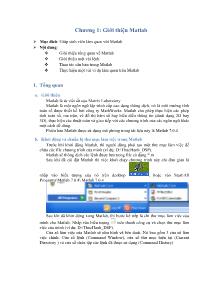 Bài tập Matlab - Chương 1: Giới thiệu Matlab