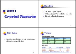 Chuyên đề Ngôn ngữ lập trình Visual Basic.NET - Chương 5: Crystal Reports