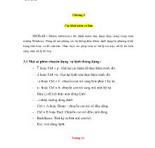 Giáo trình Matlab v5.3 - Chương 3: Các khái niệm cơ bản