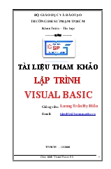Tài liệu tham khảo Lập trình Visual Basic