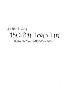 150 bài toán tin - Đại học sư phạm Hà Nội