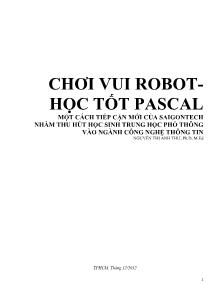 Chơi vui Robot - Học tốt Pascal