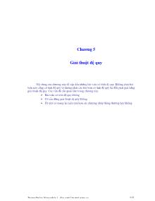 Giáo trình Lập trình nâng cao trên ngôn ngữ Pascal - Chương 5: Giải thuật đệ quy
