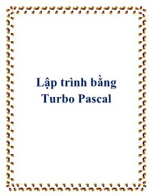 Lập trình bằng Turbo Pascal